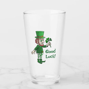 The Leprechaun with a shamrock Glass
