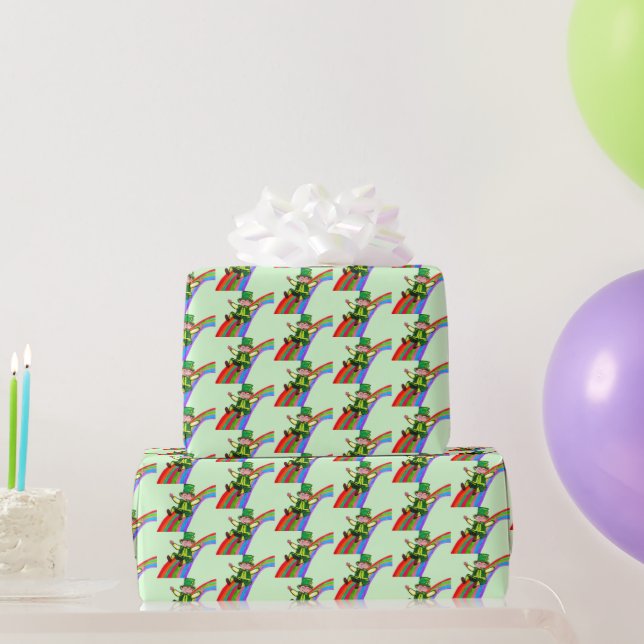 THE LEPRECHAUN'S RAINBOW  WRAPPING PAPER (Party Gifts)