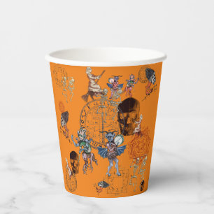 The Lesser Key Goblet: Infernal Orange Halloween Paper Cups