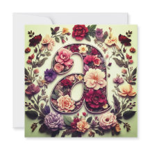 The Letter A Note Card