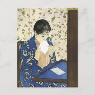 The Letter by Mary Cassatt, Vintage Impressionism Postcard