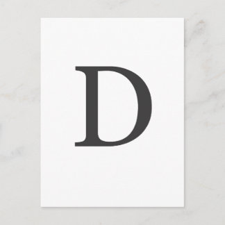 "the letter D" Postcard