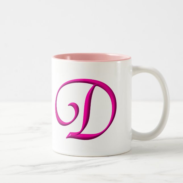 The letter D Two-Tone Coffee Mug (Right)