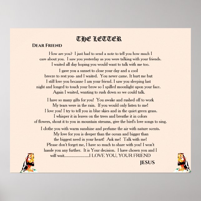 THE LETTER FROM JESUS  POSTER (Front)