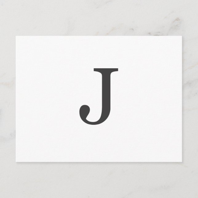 "the letter J" Postcard (Front)
