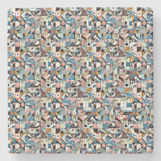 The LETTER J Stereogram  Stone Coaster