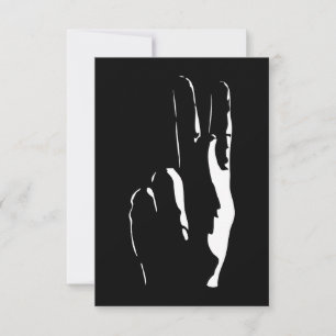 the letter K in sign language Invitation