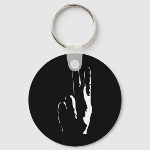 the letter K in sign language Key Ring