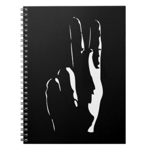 the letter K in sign language Notebook