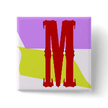 The Letter M Square Button