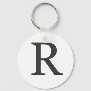 ‘the letter R’ Key Ring