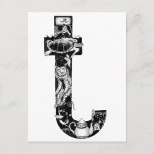The letter 't' postcard