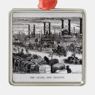 The Levee, New Orleans Metal Ornament