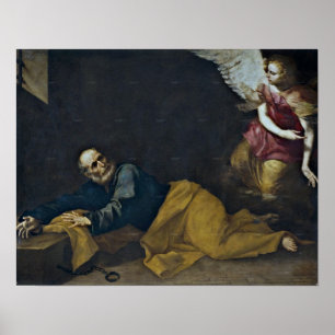 The Liberation of Saint Peter by Jusepe de Ribera Poster
