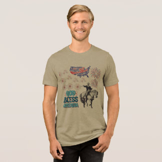 The Liberty Lights Show olive Tri-Blend Shirt