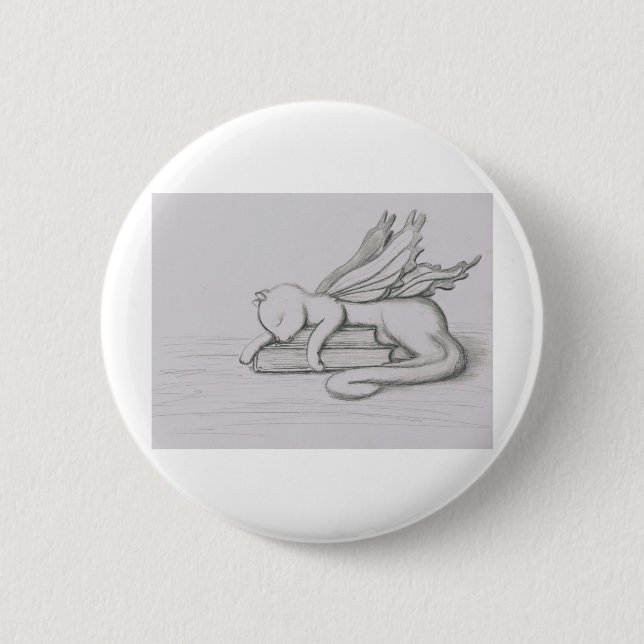 The Librarian 6 Cm Round Badge (Front)