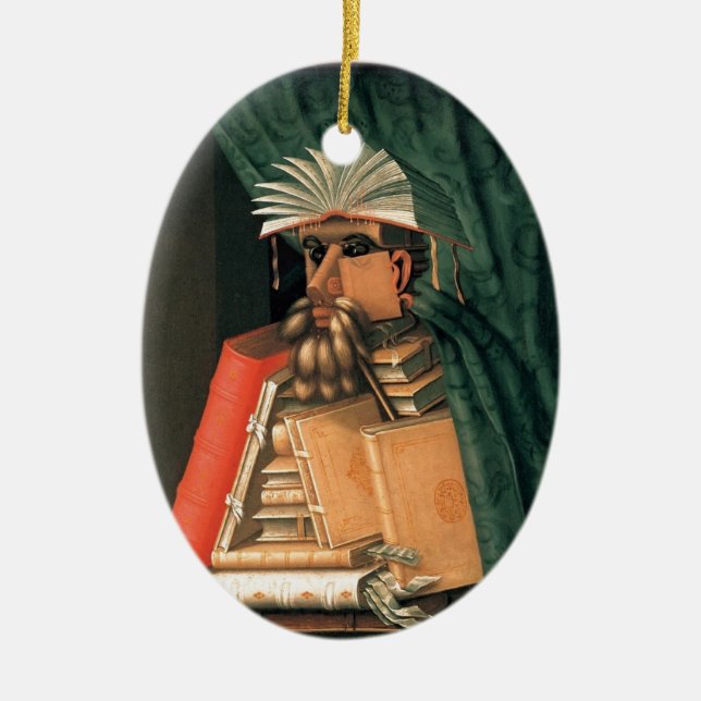 The Librarian Ceramic Tree Decoration (Front)