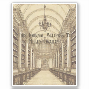 "The Library" Academia Bookplate