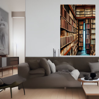 The library | AI Art Poster