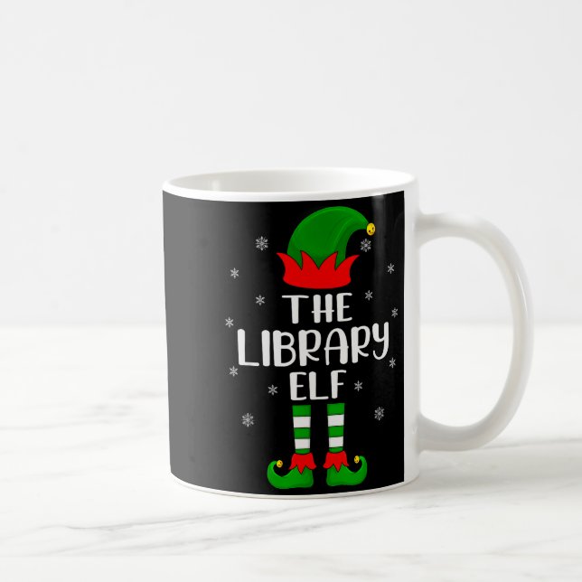 The Library Elf Christmas Party Matching Family Xm Coffee Mug (Right)