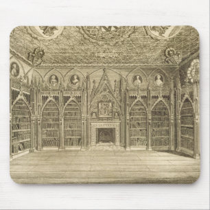 The Library, engraved by Godfrey, from 'Descriptio Mouse Pad