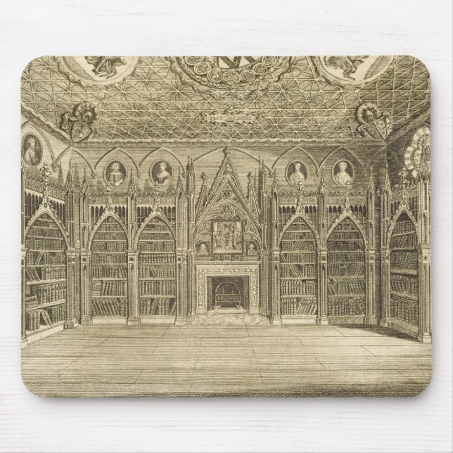 The Library, engraved by Godfrey, from 'Descriptio Mouse Pad (Front)