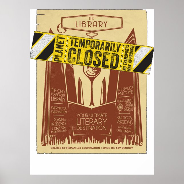 The Library is CLOSED  Poster (Front)