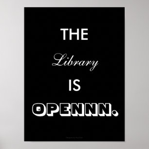 The Library Is Open - Poster