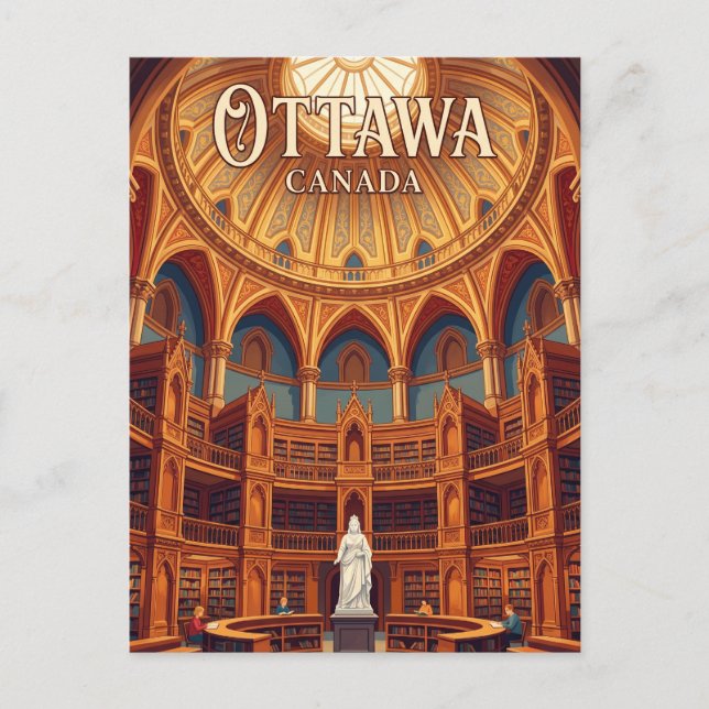 The Library of Parliament Canada Postcard (Front)