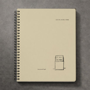 The Library Stamp Minimalist Book Lover Notebook
