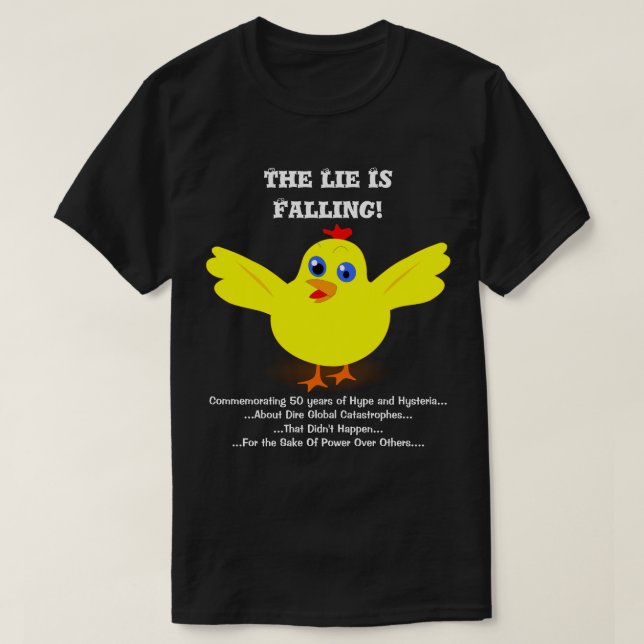 the Lie Is Falling Commemorative Climate Change T-Shirt (Design Front)