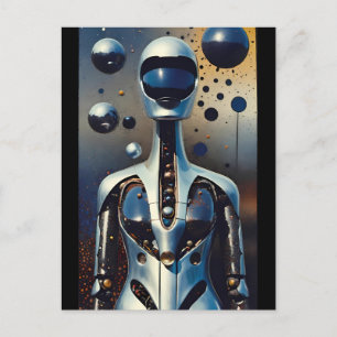 The Life and Times of Cyborg Jones - Ken Gauge Art Postcard