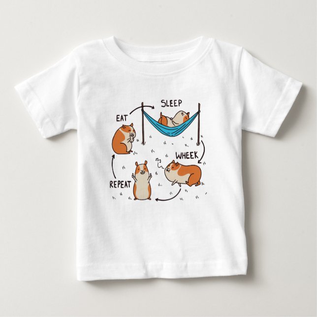 The life cycle of a Guinea Pig Baby T-Shirt (Front)