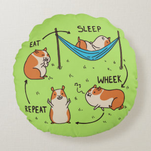 The life cycle of a Guinea Pig Round Cushion