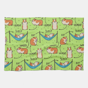The life cycle of a Guinea Pig Tea Towel