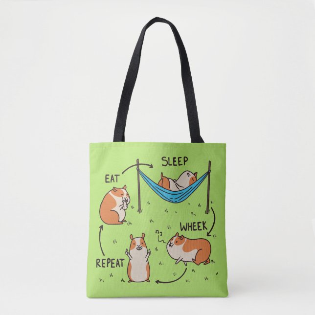 The life cycle of a Guinea Pig Tote Bag (Front)