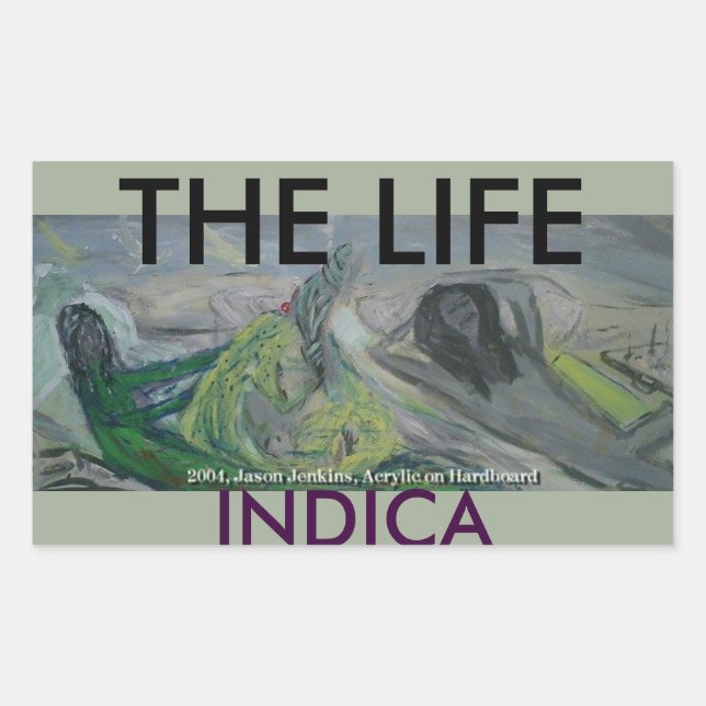 THE LIFE INDICA RECTANGULAR STICKER (Front)