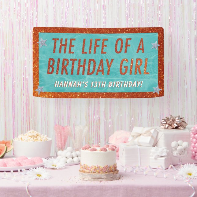 The Life of a Birthday Girl Party Welcome  Banner (Party)