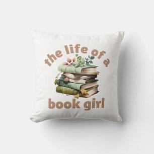The Life of a Book Girl Cushion