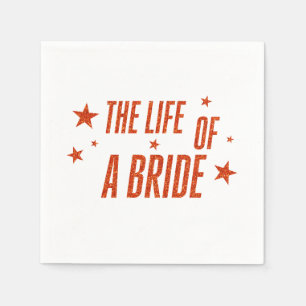 The Life of a Bride – Retro Glam Bridal Shower Nap Napkin
