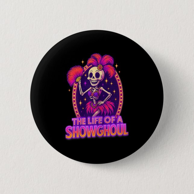 The Life Of A Showghoul Retro Funny Halloween Show 6 Cm Round Badge (Front)