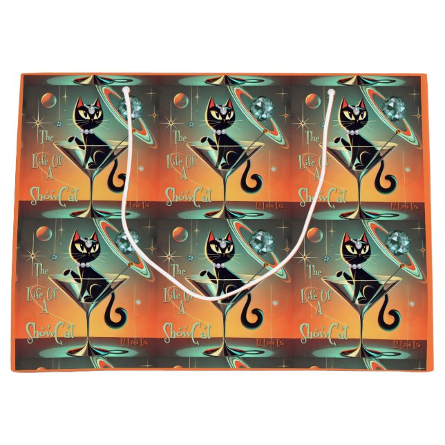 The Life Of A Showgirl Cat Large Gift Bag (Front)