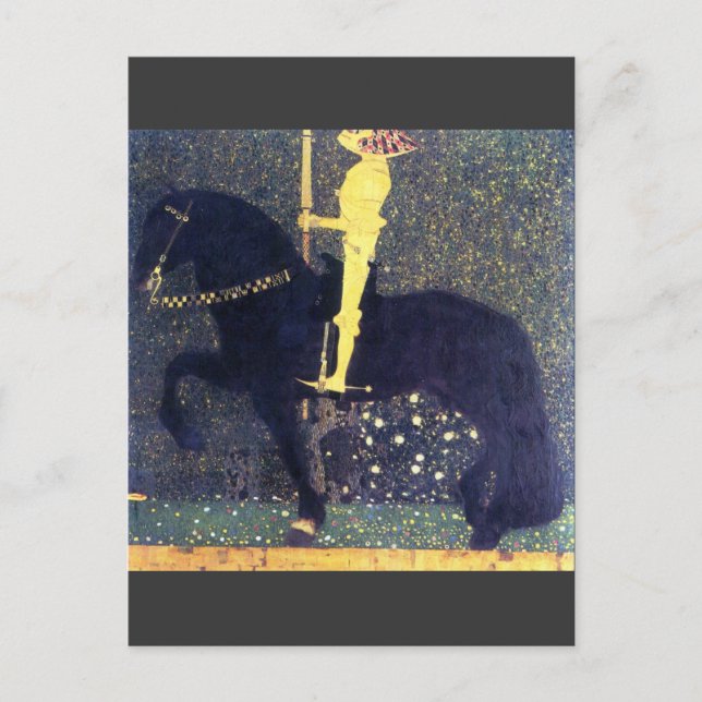 The life of a struggle (The Golden Knights) -Klimt Postcard (Front)