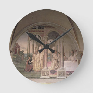 The Life of St. Benedict (fresco) (detail) 3 Round Clock