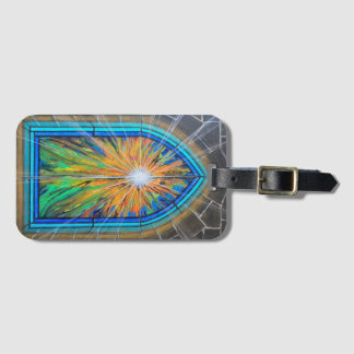 The Light 3 Church Stained Glass Window Luggage Tag