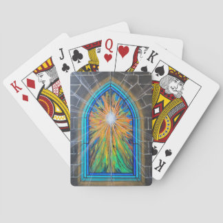 The Light 3 Church Stained Glass Window Playing Cards