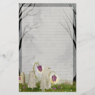 The Light Bringers Cute Ghost Lined Writing Paper