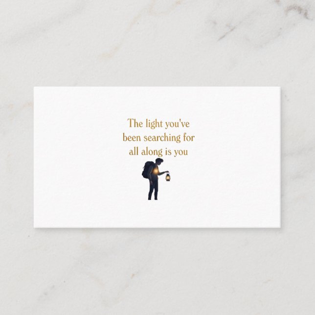 The light is you iPad Smart Cover Business Card (Front)