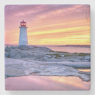 The Light Keeper   Peggy'S Cove Stone Coaster
