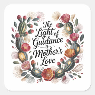 The Light Of Guidance Is Mother's Love Square Sticker